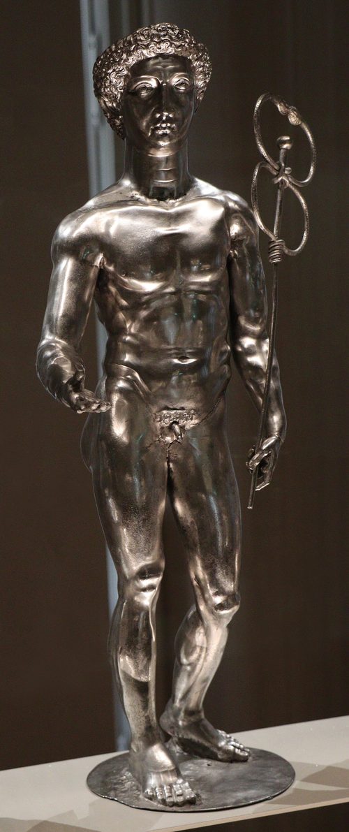 Silver statuette of Mercury, partly gilded, BnF, Paris.