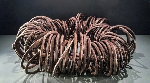 A bundle of arm-rings from the smaller deposit, Gotlands Museum.