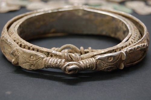 The nested arm-ring with mixed Irish, Anglo-Saxon and Carolingian ornament.