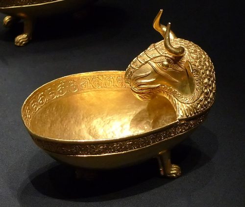 The bull's-head cup, known in Hungary as 'Attila's cup'.