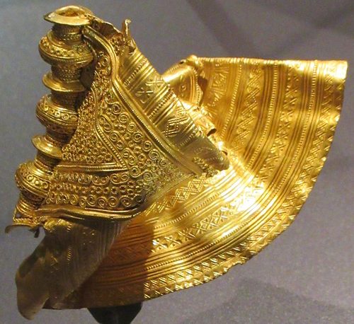 Bracteate X10, the largest known, folded before burial.