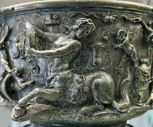 Centauress and cupid on one of the centaur skyphoi, BnF, Paris.