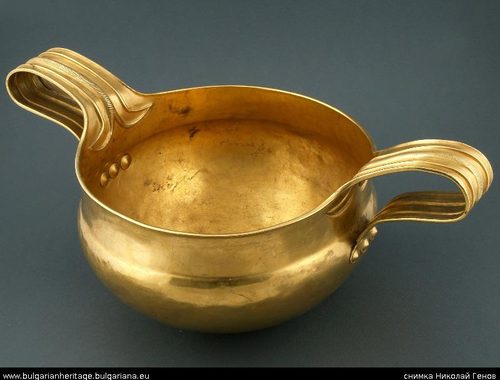 The great two-handled gold bowl (kantharos).