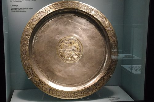 Niello-decorated platter from the treasure, Roman Museum Augst.