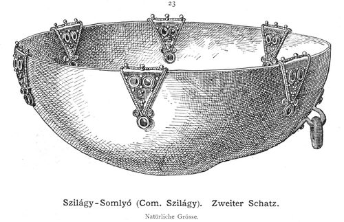 One of the gold bowls from the 1889 find, from Fettich's 1932 publication.