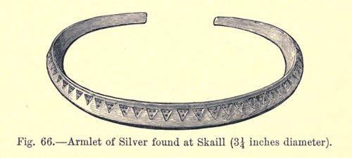 A stamped silver armlet from the hoard (Anderson, 1883).