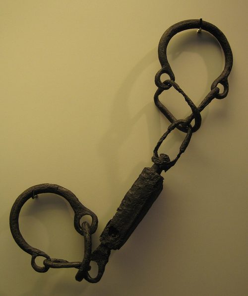 Iron fetters from the Neupotz hoard.