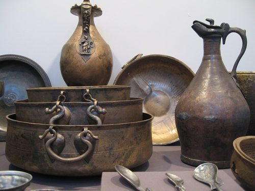 Roman bronze vessels and jugs from Neupotz.